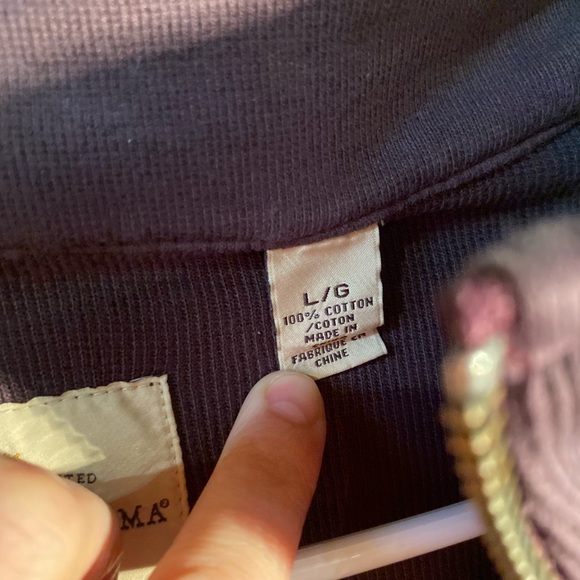 Tommy Bahama Dusty Purple Quarter Zip - Picture 4 of 8